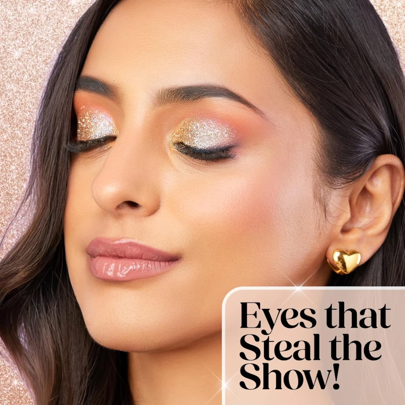 Hilary Rhoda Showstopper Liquid Eyeshadow | Gel-Based Formula | Shimmer Finish | Highly Pigmented | Blends Easily | Create Versatile Looks | 2ml (Moon Pink - Shade 01) thumbnail 3